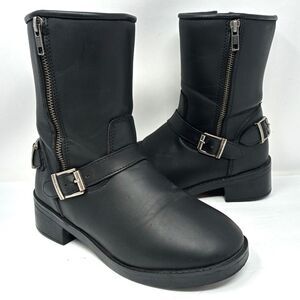 Milwaukee Women's Size 7.5 Leather Side Zip Motorcycle Riding Performance Boots